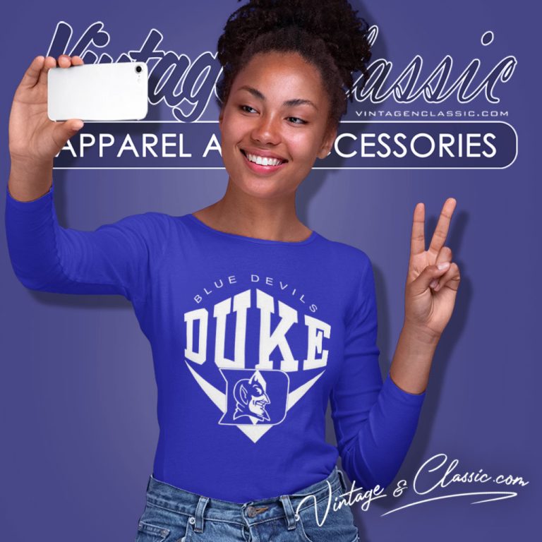 Nutmeg Mills Duke Blue Devils Big Logo Long Sleeve Tee Nutmeg Mills Duke Blue Devils Big Logo Long Sleeve Tee