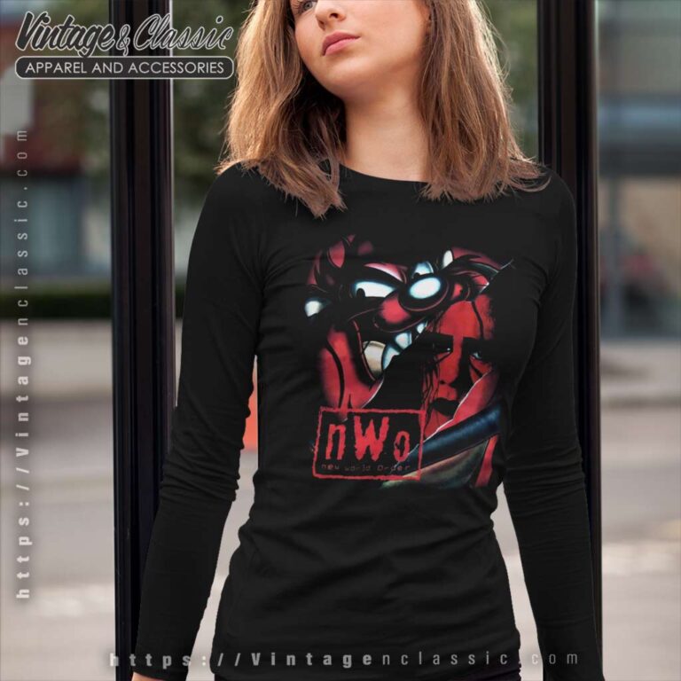 Nwo Wcw Tazmanian Devil Vs Sting Long Sleeve Tee Nwo Wcw Tazmanian Devil Vs Sting Long Sleeve Tee