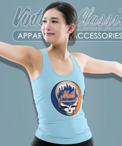 Ny Mets Grateful Dead Steal Your Face Tank Top Racerback