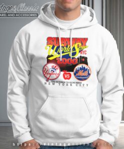 Ny Yankees Vs Mets Subway World Series White Hoodie