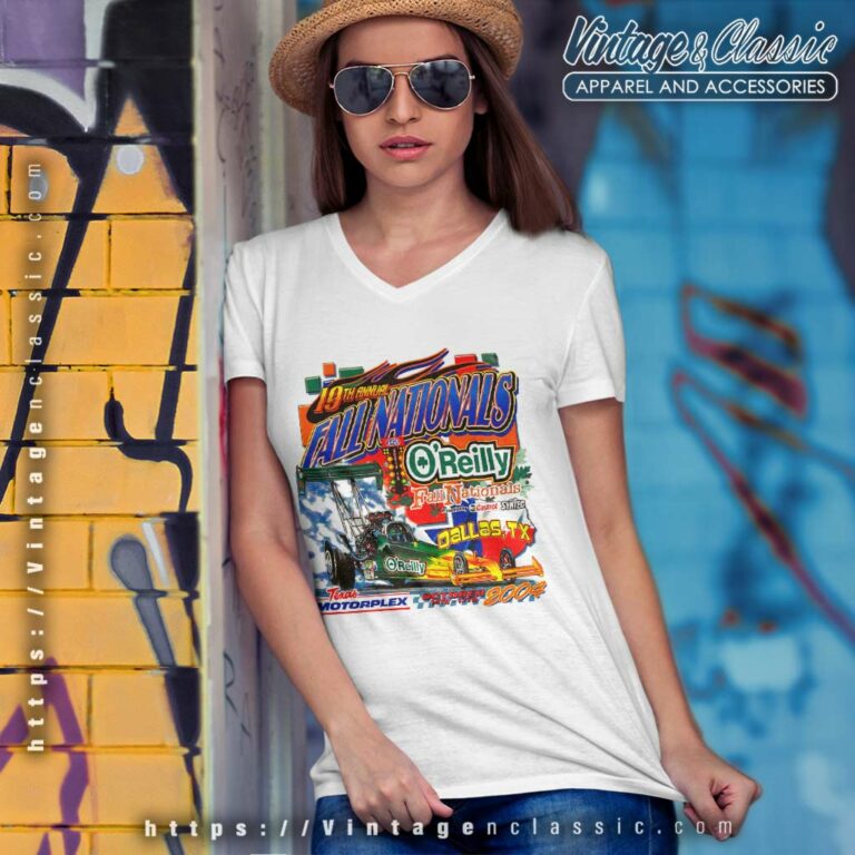 O Reilly Fall Nationals Dallas Texas Nascar Vintage V Neck TShirt O Reilly Fall Nationals Dallas Texas Nascar Vintage V Neck TShirt