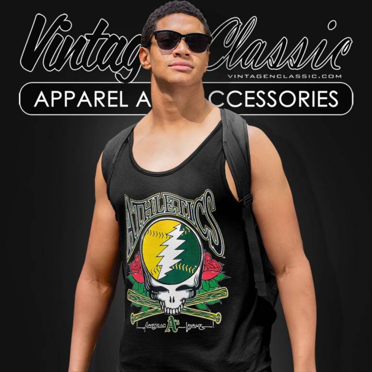 Oakland Athletics Grateful Dead Tank Top Racerback Oakland Athletics Grateful Dead Tank Top Racerback