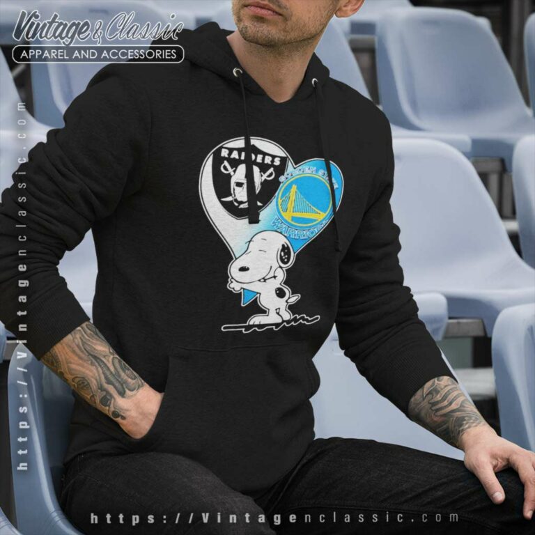 Oakland Raiders And Golden State Warriors Spoony Heart Hoodie Oakland Raiders And Golden State Warriors Spoony Heart Hoodie