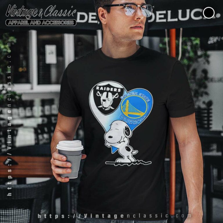 Oakland Raiders And Golden State Warriors Spoony Heart T Shirt Oakland Raiders And Golden State Warriors Spoony Heart T Shirt