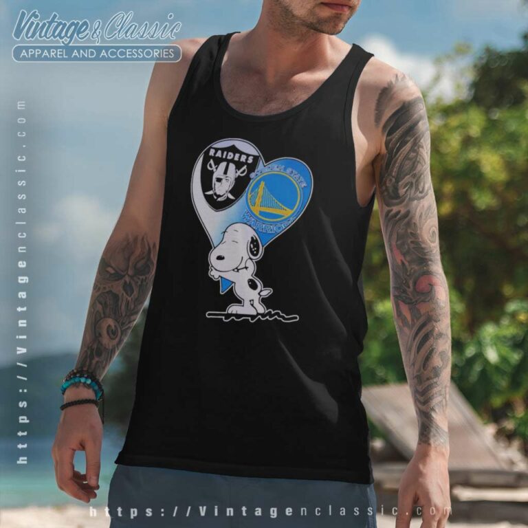 Oakland Raiders And Golden State Warriors Spoony Heart Tank Top Racerback Oakland Raiders And Golden State Warriors Spoony Heart Tank Top Racerback