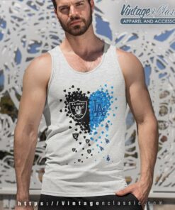 Oakland Raiders And Los Angeles Dodgers Love Tank Top Racerback