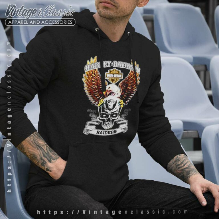 Oakland Raiders Eagle Skull Harley Davidson Hoodie Oakland Raiders Eagle Skull Harley Davidson Hoodie