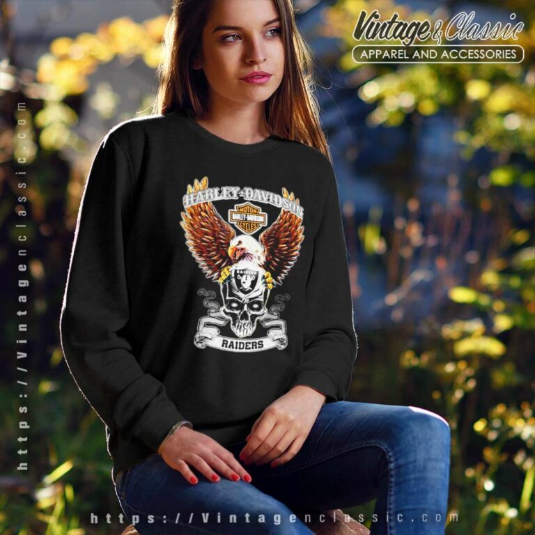 Oakland Raiders Eagle Skull Harley Davidson Sweatshirt Oakland Raiders Eagle Skull Harley Davidson Sweatshirt