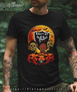 Oakland Raiders Michael Myers Freddy Krueger Jason Voorhees Halloween T Shirt
