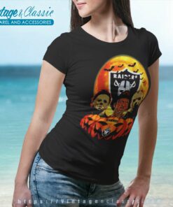Oakland Raiders Michael Myers Freddy Krueger Jason Voorhees Halloween Women TShirt
