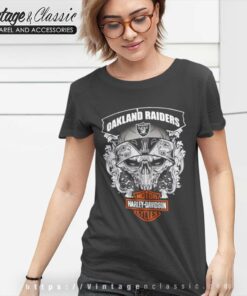 Oakland Raiders Motor Harley Davidson Cycles Women TShirt