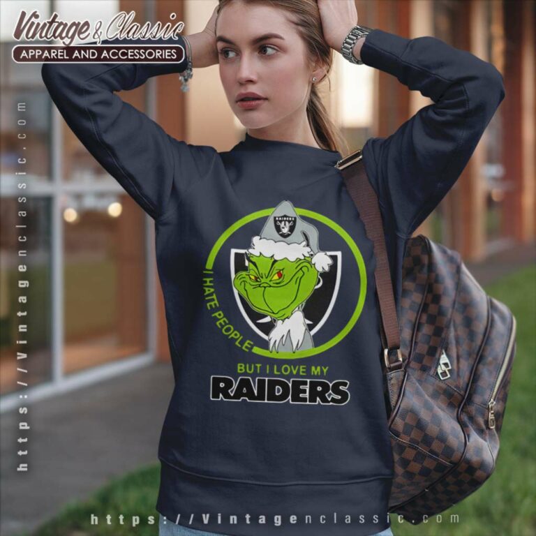 Oakland Raiders Nfl Christmas Grinch Santa Sweatshirt Oakland Raiders Nfl Christmas Grinch Santa Sweatshirt