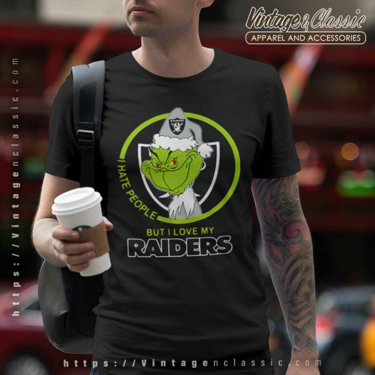 Oakland Raiders Nfl Christmas Grinch Santa T Shirt Oakland Raiders Nfl Christmas Grinch Santa T Shirt