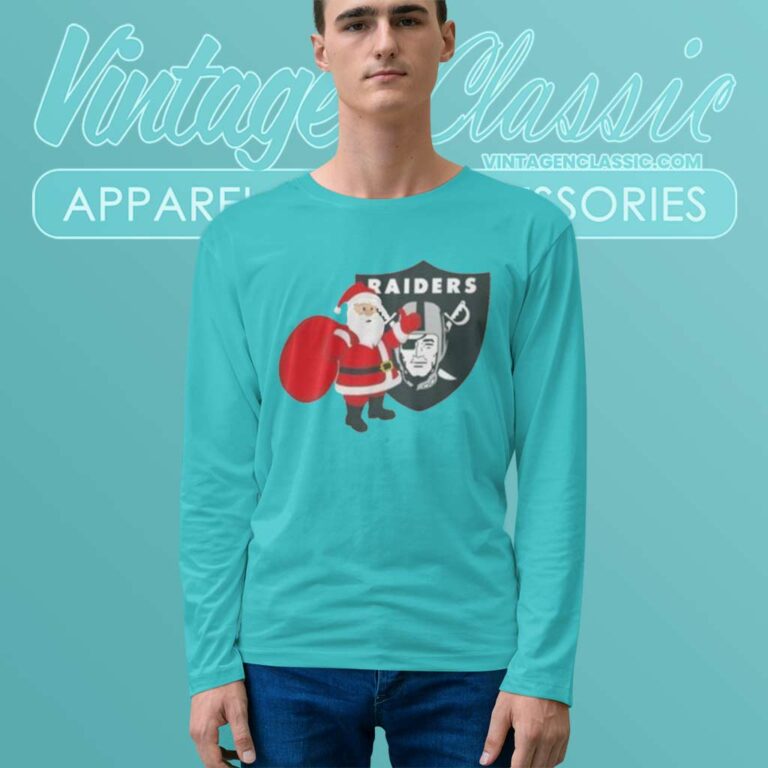 Oakland Raiders Nfl Santa Claus Christmas 2023 Long Sleeve Tee 1 Oakland Raiders Nfl Santa Claus Christmas 2023 Long Sleeve Tee 1