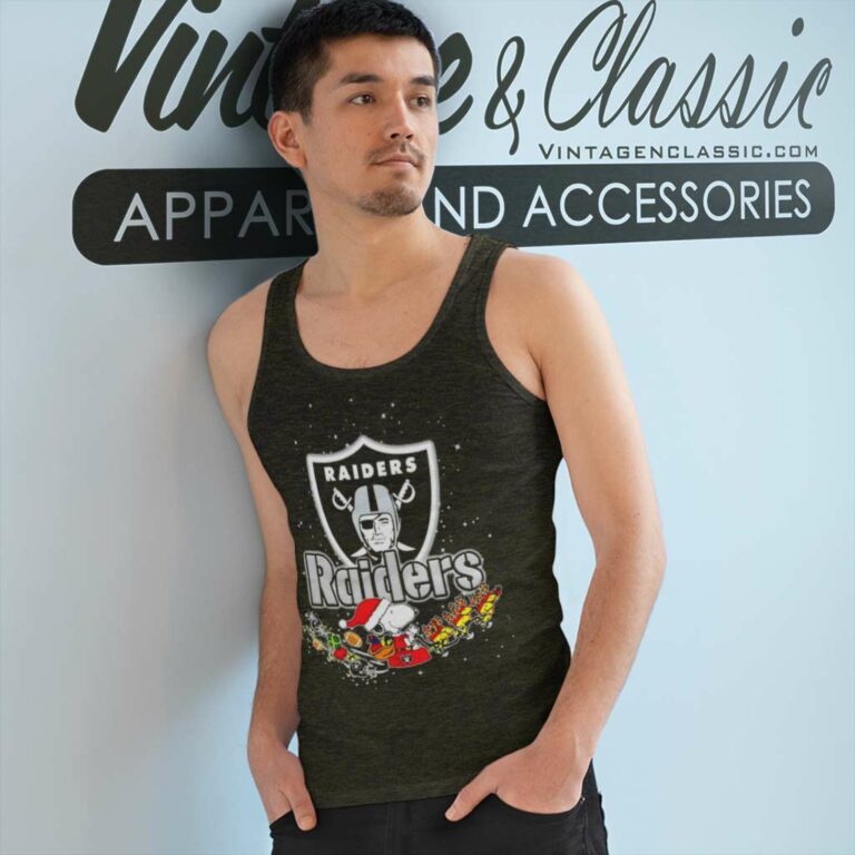 Oakland Raiders Santa Snoopy Riders Woodstock Merry Christmas Tank Top Racerback Oakland Raiders Santa Snoopy Riders Woodstock Merry Christmas Tank Top Racerback