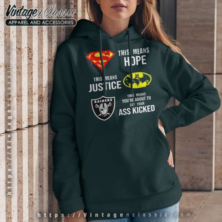 Oakland Raiders Superman Means Batman Hoodie Oakland Raiders Superman Means Batman Hoodie