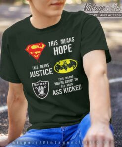 Oakland Raiders Superman Means Batman T Shirt