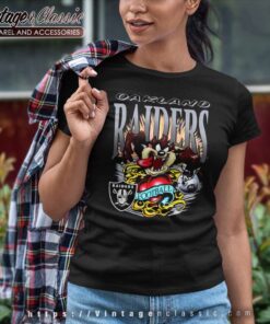 Oakland Raiders Taz Tasmanian Devil Women TShirt 1