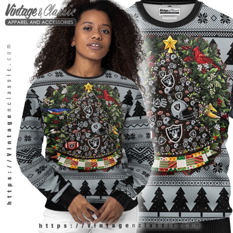 Oakland Raiders Tree Ball Ugly Christmas Sweater Women Ugly Sweater Oakland Raiders Tree Ball Ugly Christmas Sweater Women Ugly Sweater