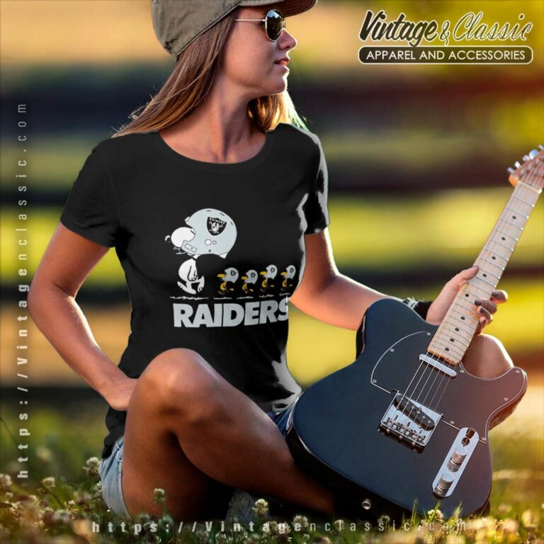 Oakland Raiders Woodstock And Snoopy Women TShirt Oakland Raiders Woodstock And Snoopy Women TShirt