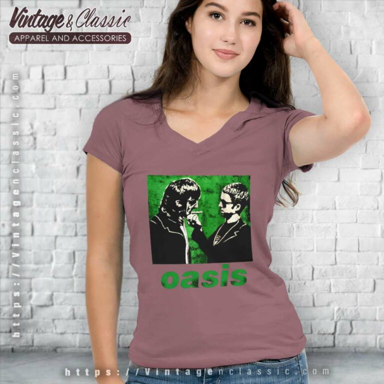 Oasis Retro 90s V Neck TShirt Oasis Retro 90s V Neck TShirt