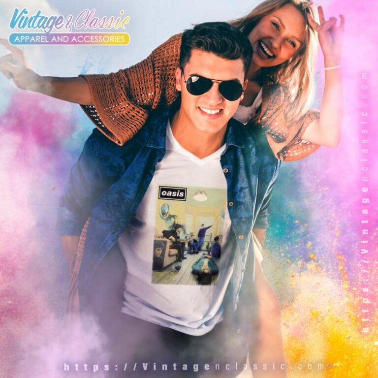 Oasis Shirt Definitely Maybe Album V Neck TShirt Oasis Shirt Definitely Maybe Album V Neck TShirt