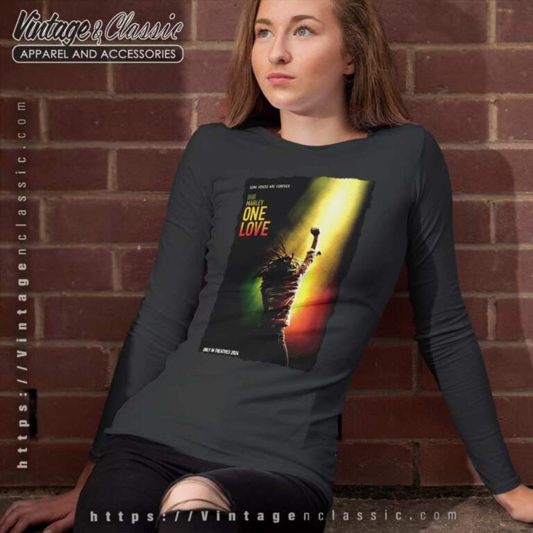 Official Bob Marley One Love Poster Long Sleeve Tee Official Bob Marley One Love Poster Long Sleeve Tee