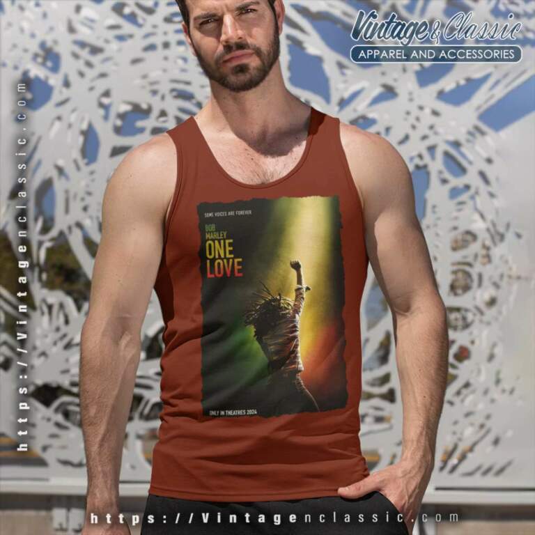Official Bob Marley One Love Poster Tank Top Racerback Official Bob Marley One Love Poster Tank Top Racerback
