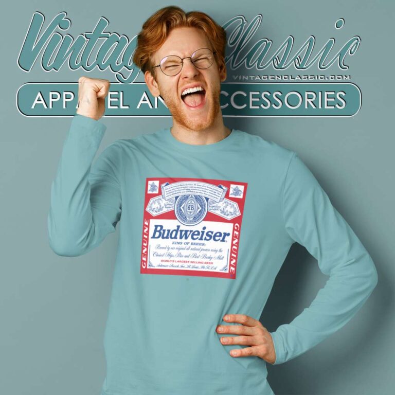 Official Budweiser Logo Long Sleeve Tee Official Budweiser Logo Long Sleeve Tee