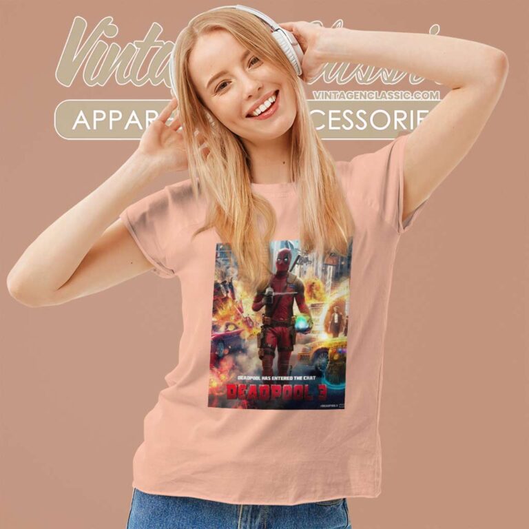 Official Deadpool 3 Movie Poster Women TShirt Official Deadpool 3 Movie Poster Women TShirt