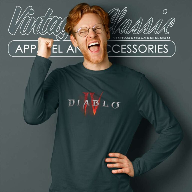 Official Diablo 4 Logo Long Sleeve Tee Official Diablo 4 Logo Long Sleeve Tee