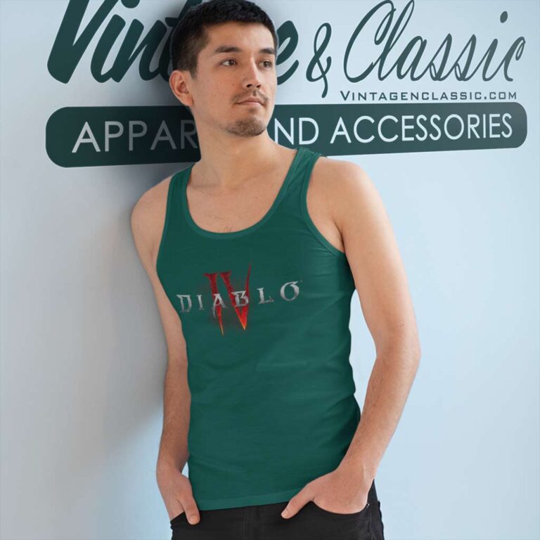 Official Diablo 4 Logo Tank Top Racerback Official Diablo 4 Logo Tank Top Racerback