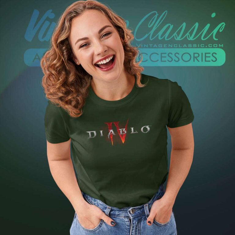 Official Diablo 4 Logo Women TShirt Official Diablo 4 Logo Women TShirt