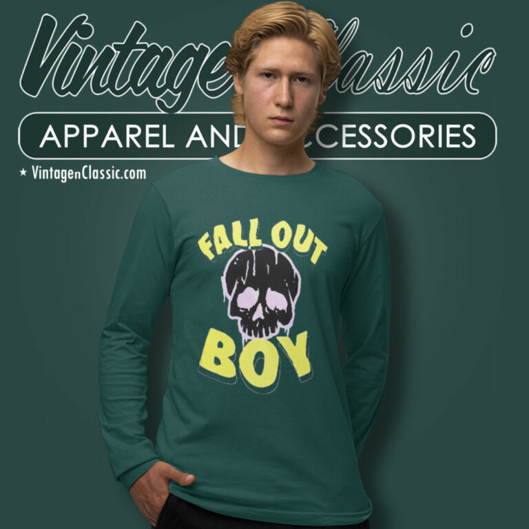 Official Fall Out Boy Skull Long Sleeve Tee Official Fall Out Boy Skull Long Sleeve Tee