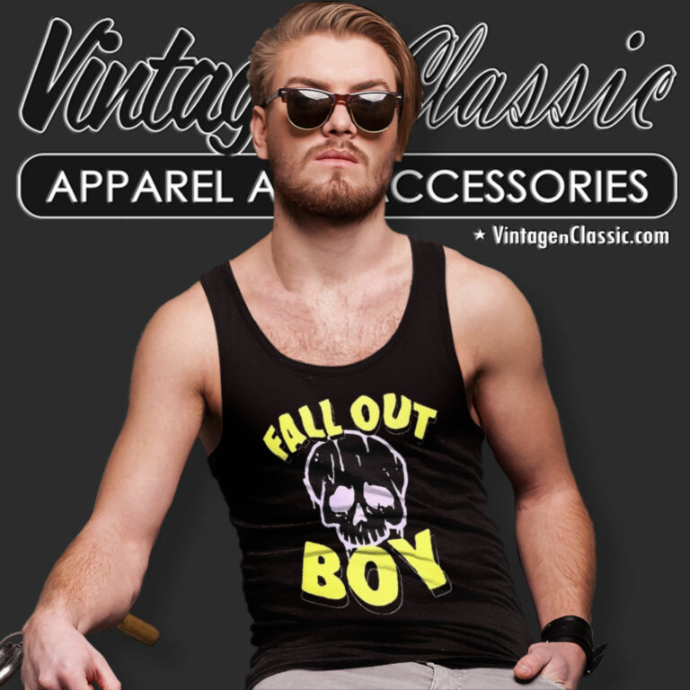 Official Fall Out Boy Skull Tank Top Racerback Official Fall Out Boy Skull Tank Top Racerback