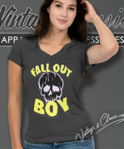 Official Fall Out Boy Skull V Neck TShirt
