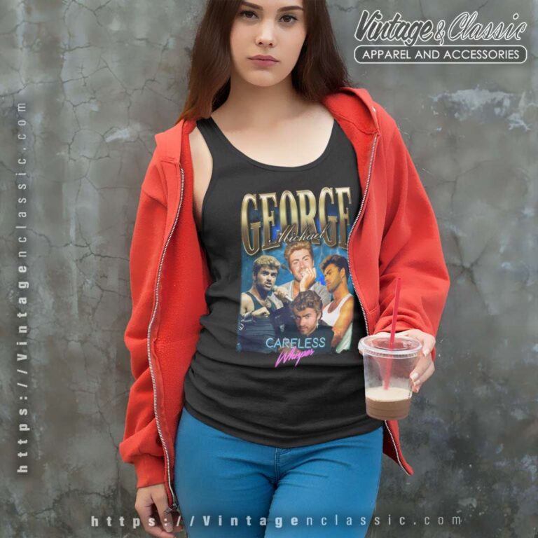 Official George Michael Careless Whisper 90s Tank Top Racerback Official George Michael Careless Whisper 90s Tank Top Racerback