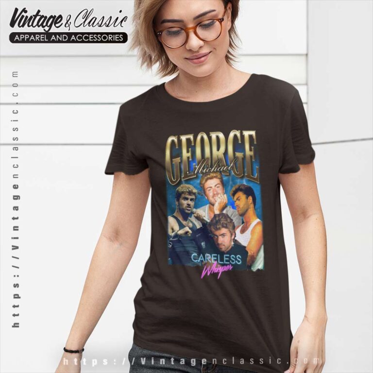 Official George Michael Careless Whisper 90s Women TShirt Official George Michael Careless Whisper 90s Women TShirt