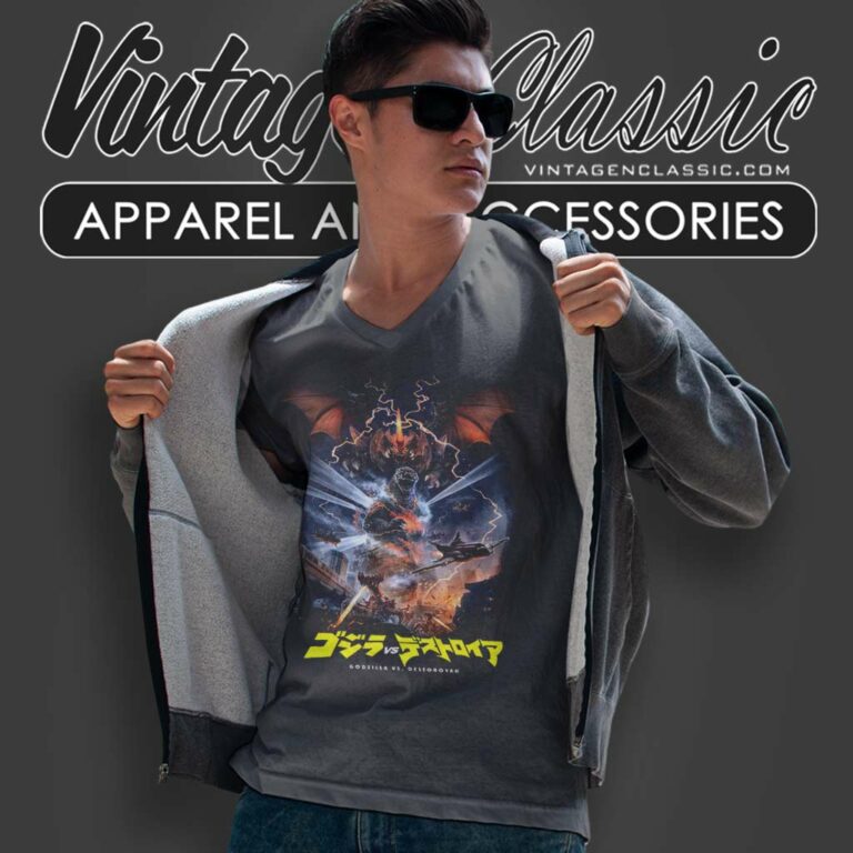 Official Godzilla Vs Destoroyah V Neck TShirt Official Godzilla Vs Destoroyah V Neck TShirt