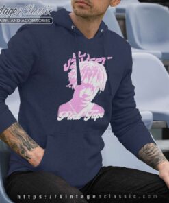 Official Lil Uzi Vert Pink Tape Garment Dyed Hoodie