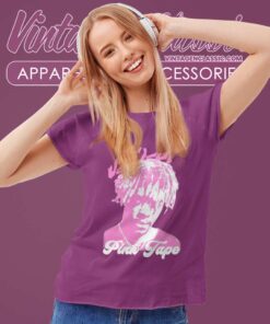 Official Lil Uzi Vert Pink Tape Garment Dyed Women TShirt