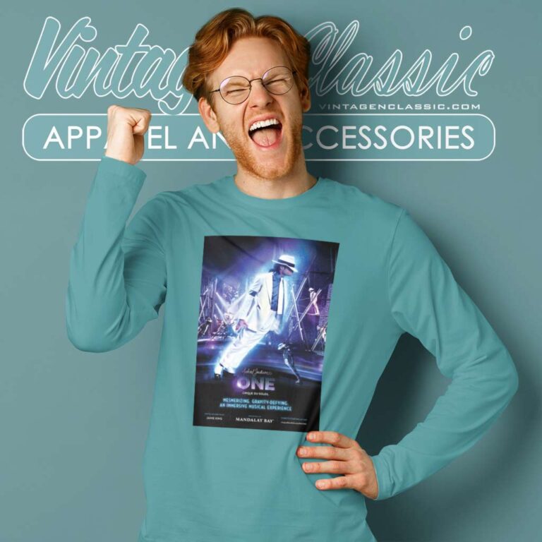 Official Michael Jackson One Poster Long Sleeve Tee Official Michael Jackson One Poster Long Sleeve Tee