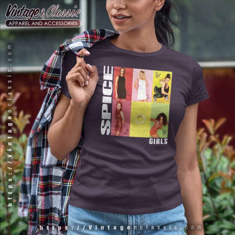 Official Spice Girls Photo Signatures Women TShirt Official Spice Girls Photo Signatures Women TShirt