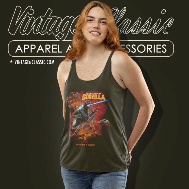 Official The Return Of Godzilla Tank Top Racerback Official The Return Of Godzilla Tank Top Racerback