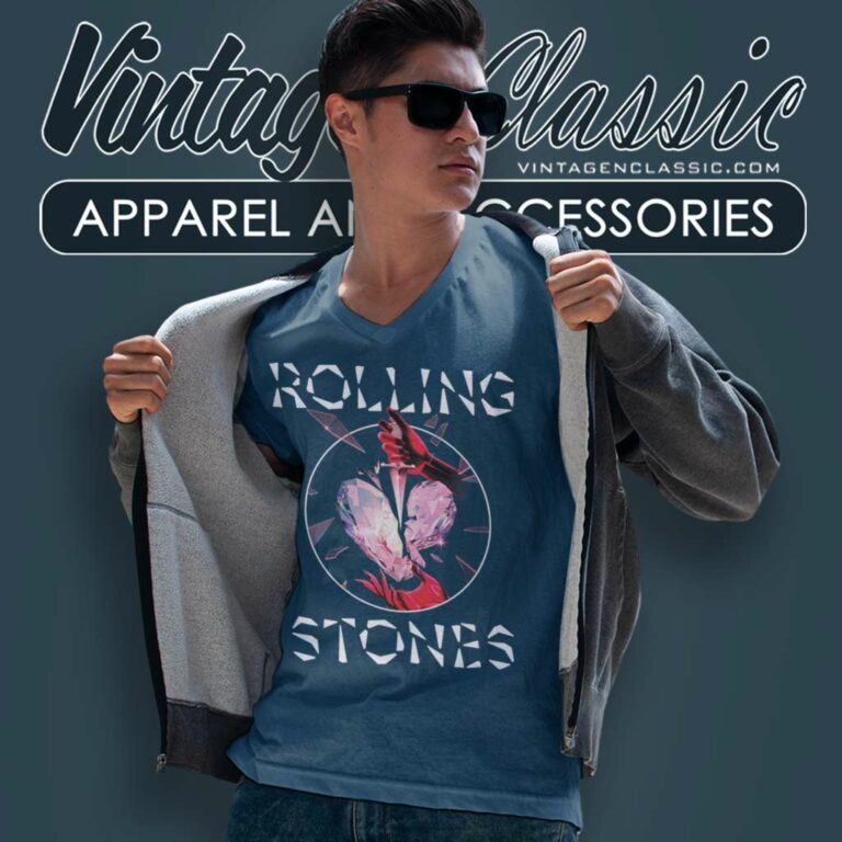Official The Rolling Stones Prism Heart V Neck TShirt 1 Official The Rolling Stones Prism Heart V Neck TShirt 1
