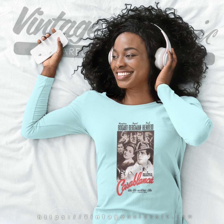 Oficial Casablanca Movie Poster Long Sleeve Tee Oficial Casablanca Movie Poster Long Sleeve Tee