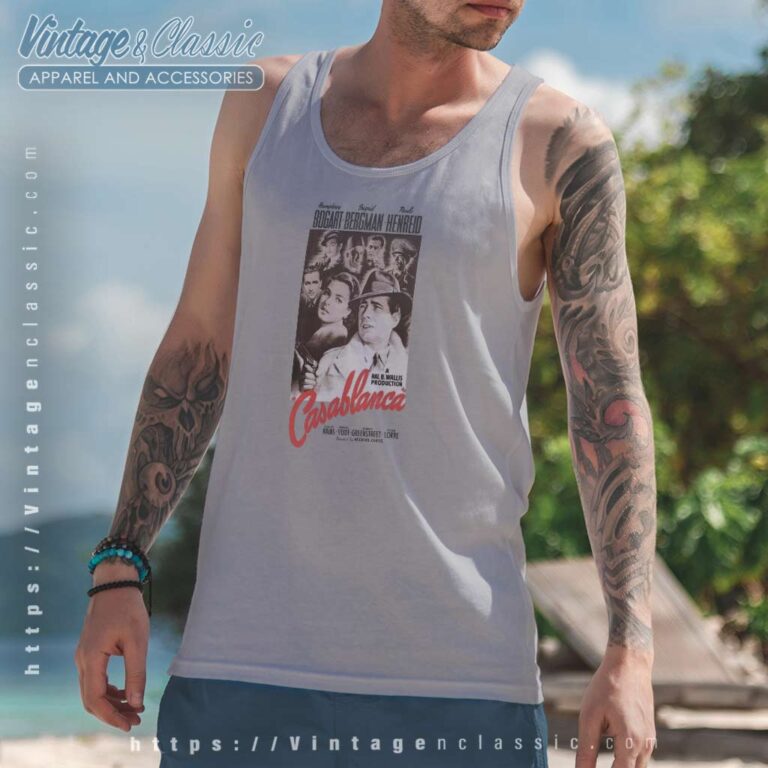 Oficial Casablanca Movie Poster Tank Top Racerback Oficial Casablanca Movie Poster Tank Top Racerback
