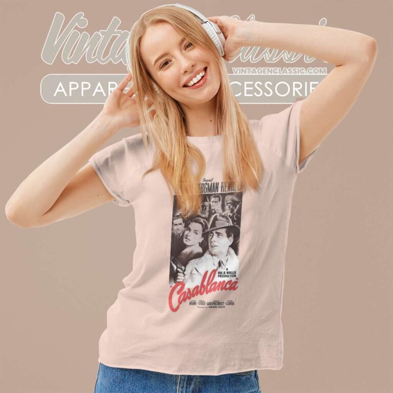 Oficial Casablanca Movie Poster Women TShirt Oficial Casablanca Movie Poster Women TShirt