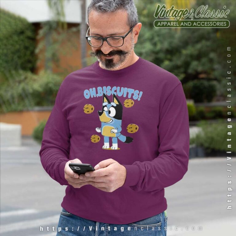 Oh Biscuits Bluey Dad, Fathers Day Sweetshirt Oh Biscuits Bluey Dad, Fathers Day Sweetshirt