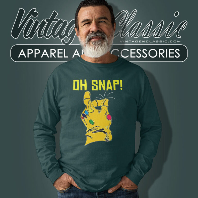 Oh Snap Thanos Shirt Marvel Thanos Infinity Gauntlet Long Sleeve Tee Oh Snap Thanos Shirt Marvel Thanos Infinity Gauntlet Long Sleeve Tee